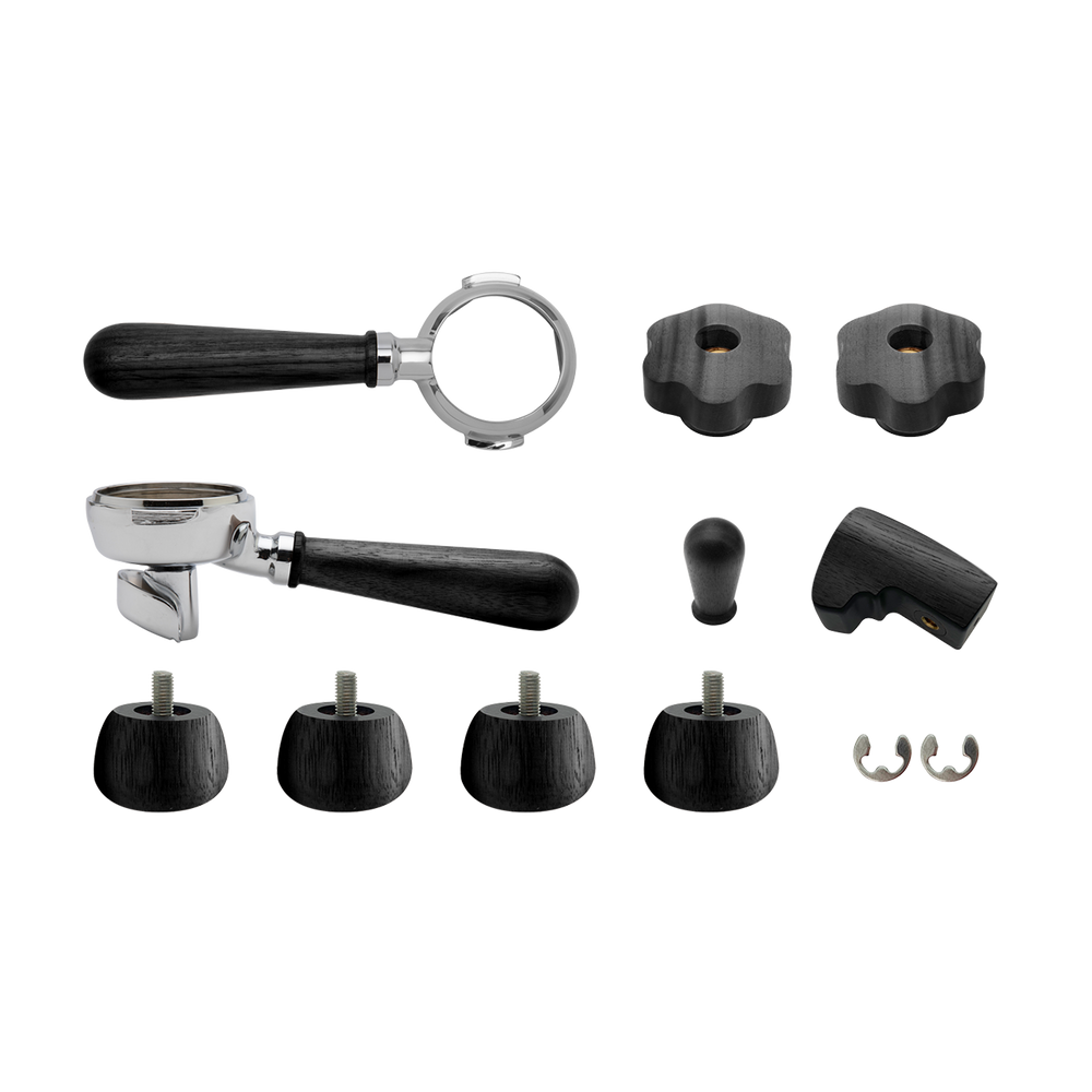 Lelit Upgrade Kit for Bianca – Wooden Handles with Portafilter – Black