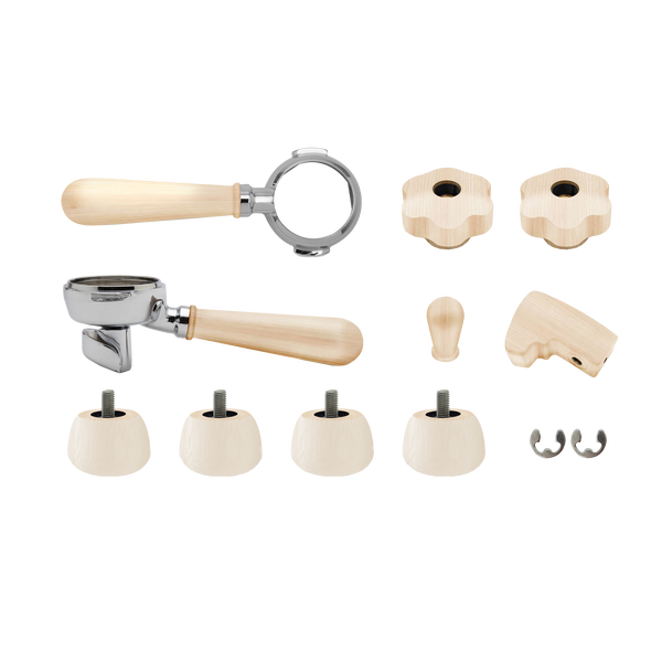 Lelit Upgrade Kit for Bianca – Wooden Handles with Portafilter – Black