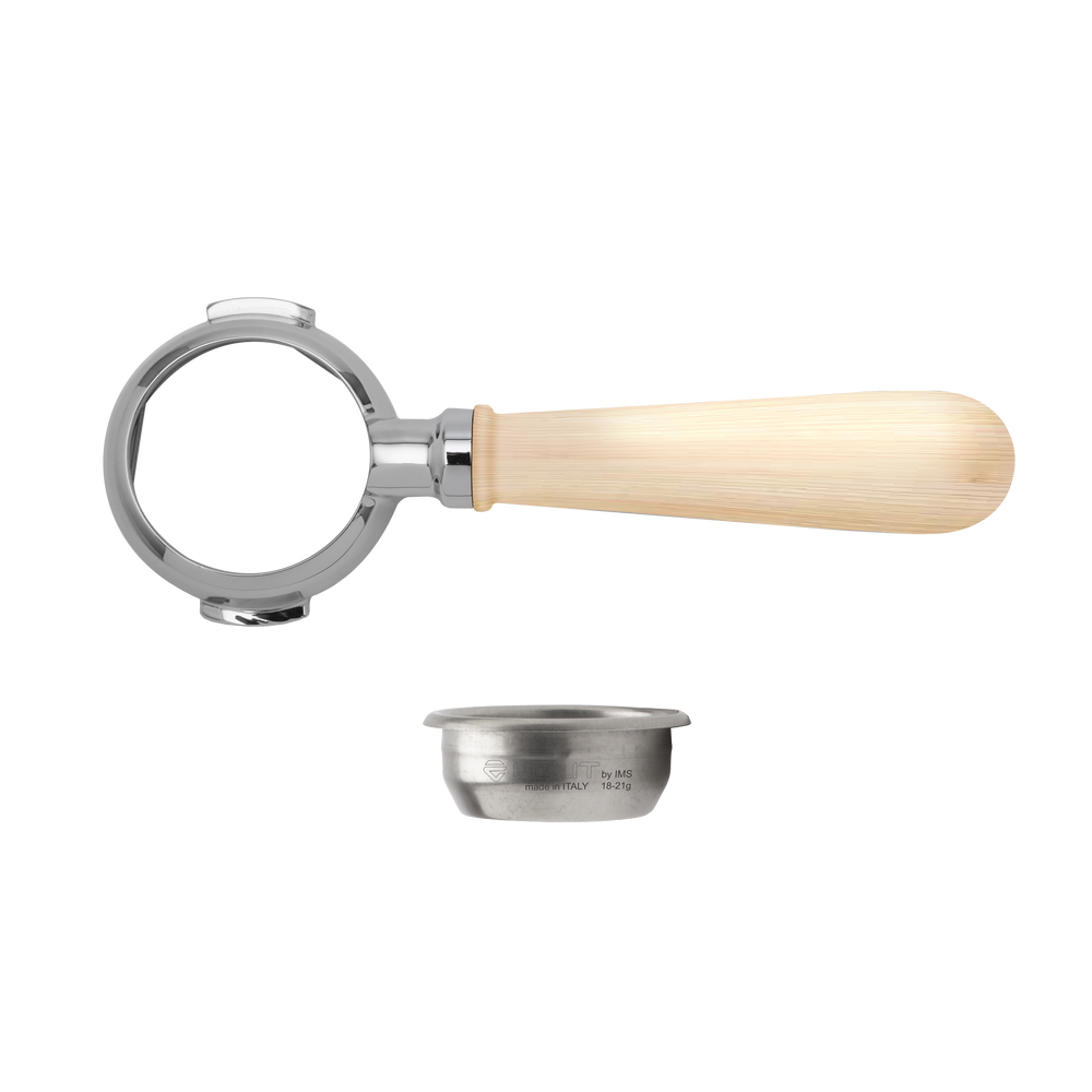 Lelit58 Bottomless Portafilter – 58 mm – Maple