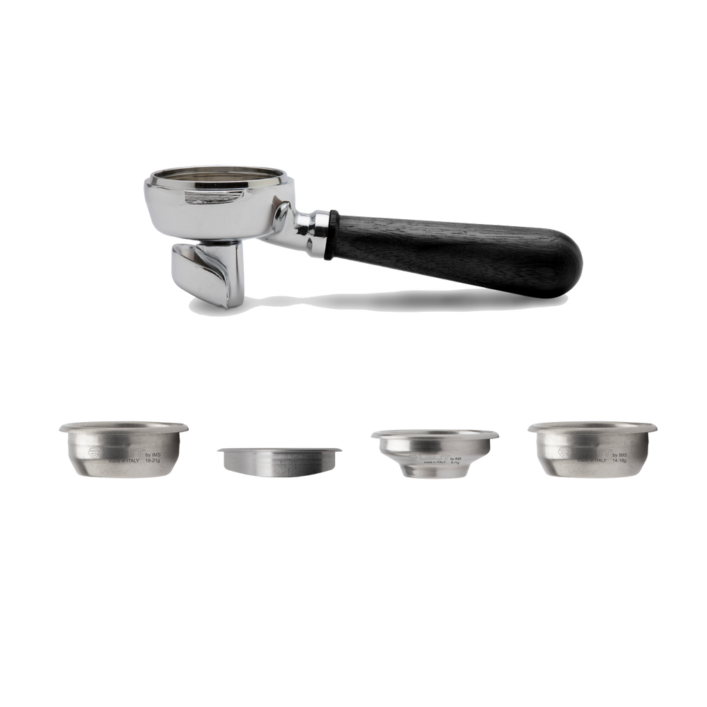 Lelit58 Portafilter – 58 mm with Spouts – 2-way, Black