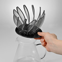 Dripper Hario V60 Suiren, noir transparent