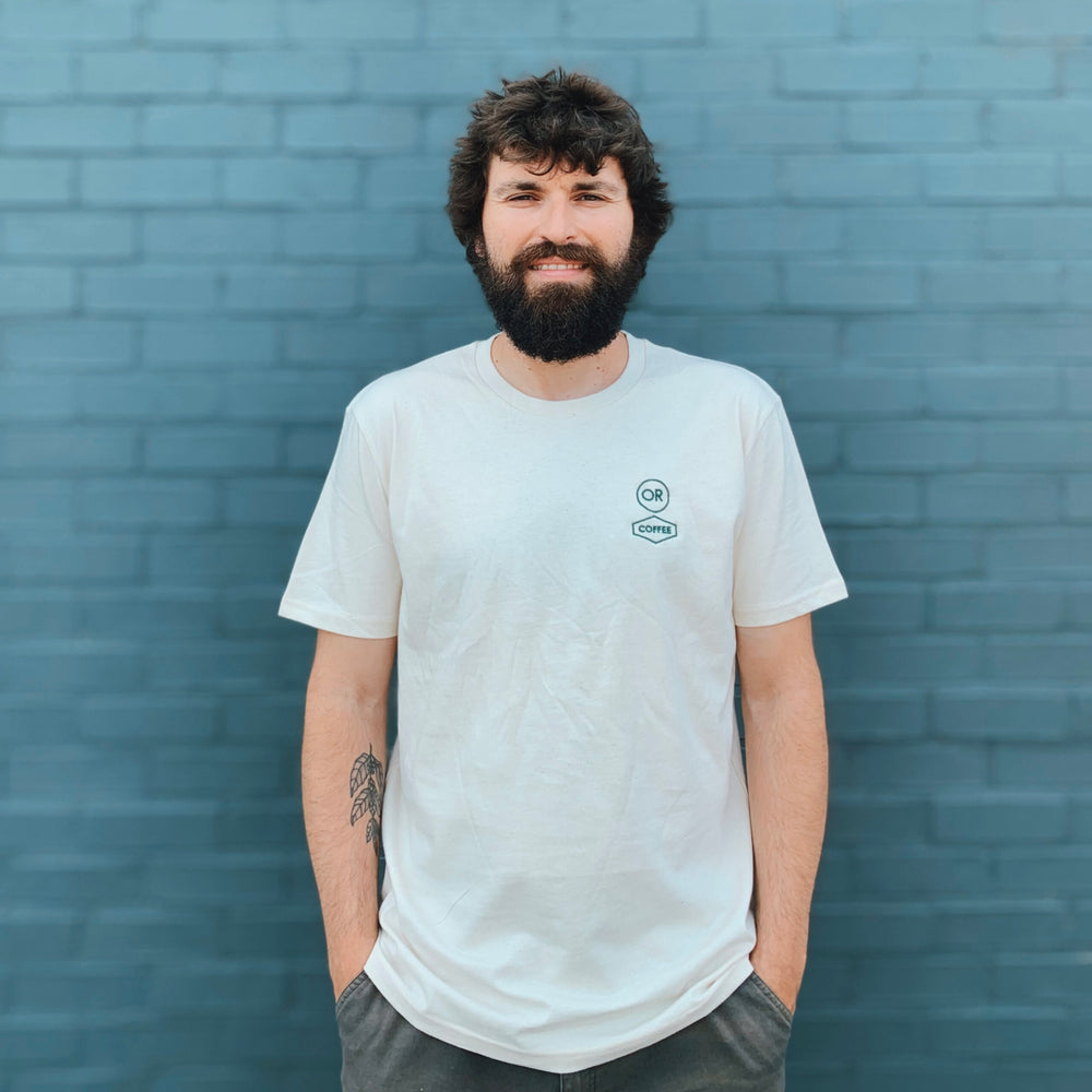 T-shirt OR – Coton brut blanc brodé