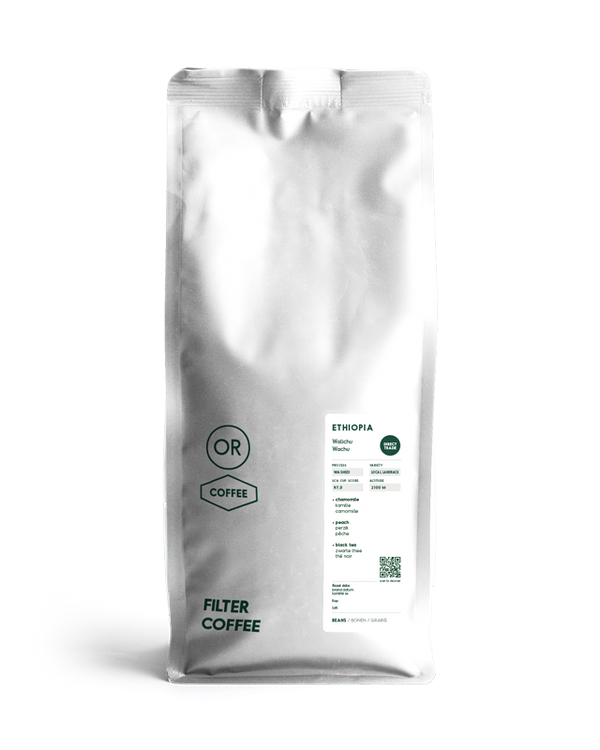Éthiopie Walichu Wachu Lavé – sachet 250 g, face avant
