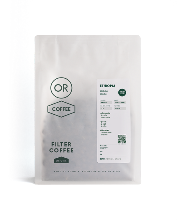 Éthiopie Walichu Wachu Lavé – sachet 250 g, face avant