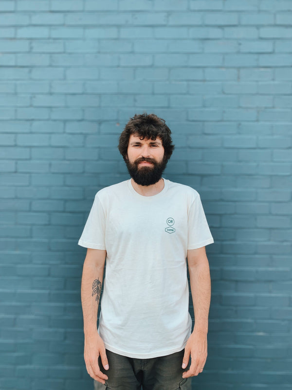 T-shirt OR – Coton brut blanc imprimé